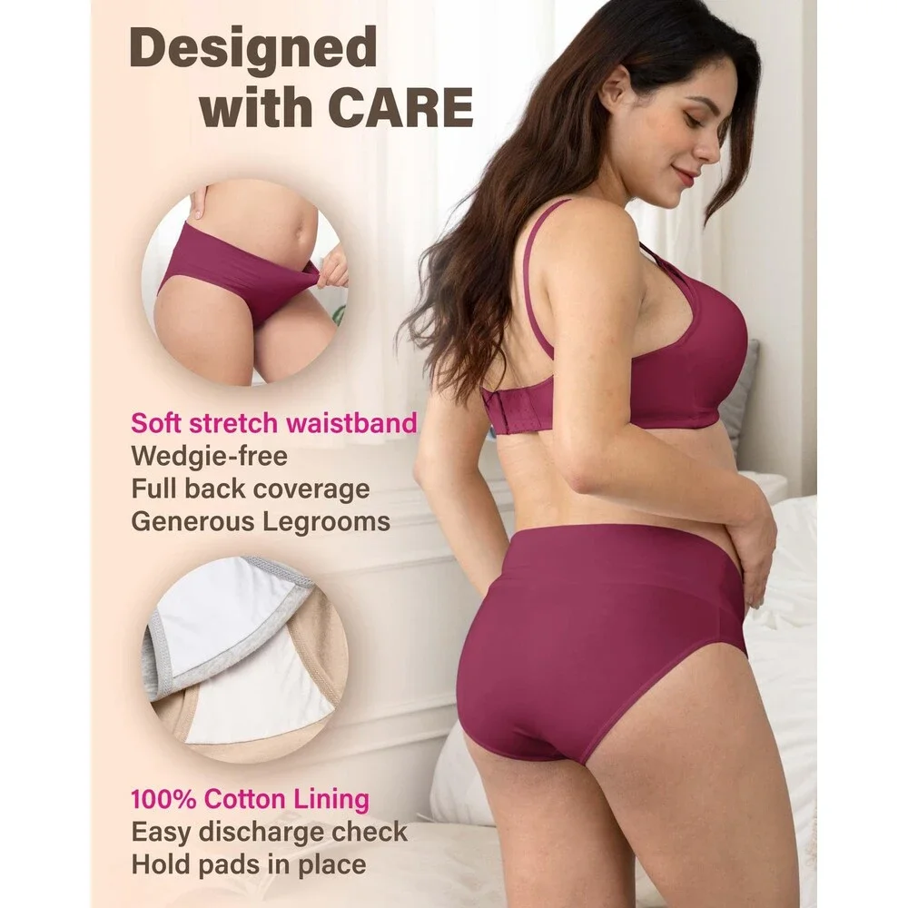 Intimate Portal Maternity Underwear Cotton Pregnancy Postpartum Panties Foldable